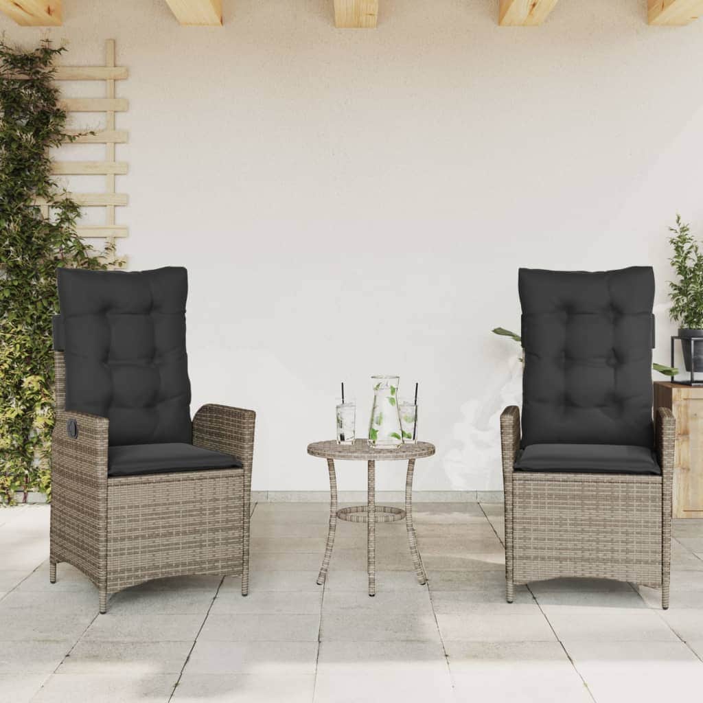 Contemporary Reclining Garden Chairs 2 pcs Garden Gathering Modern Living