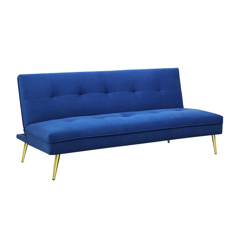 Contemporary Sofa Bed Convertible Velvet 3 Seater  Comfortable Design