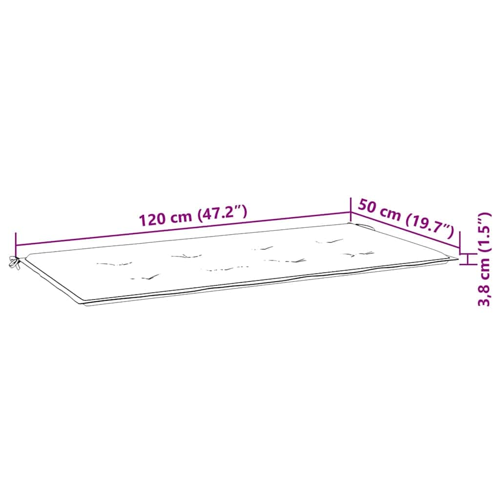 Contemporary Stacking Garden Bench with Cushion Home Use Home Comfort