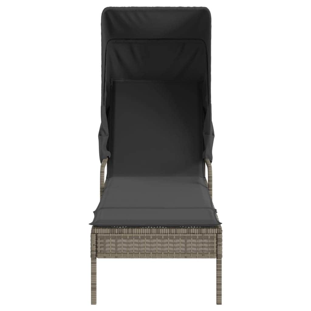 Contemporary Sun Lounger with Canopy and Indoor Outdoor Use Summer