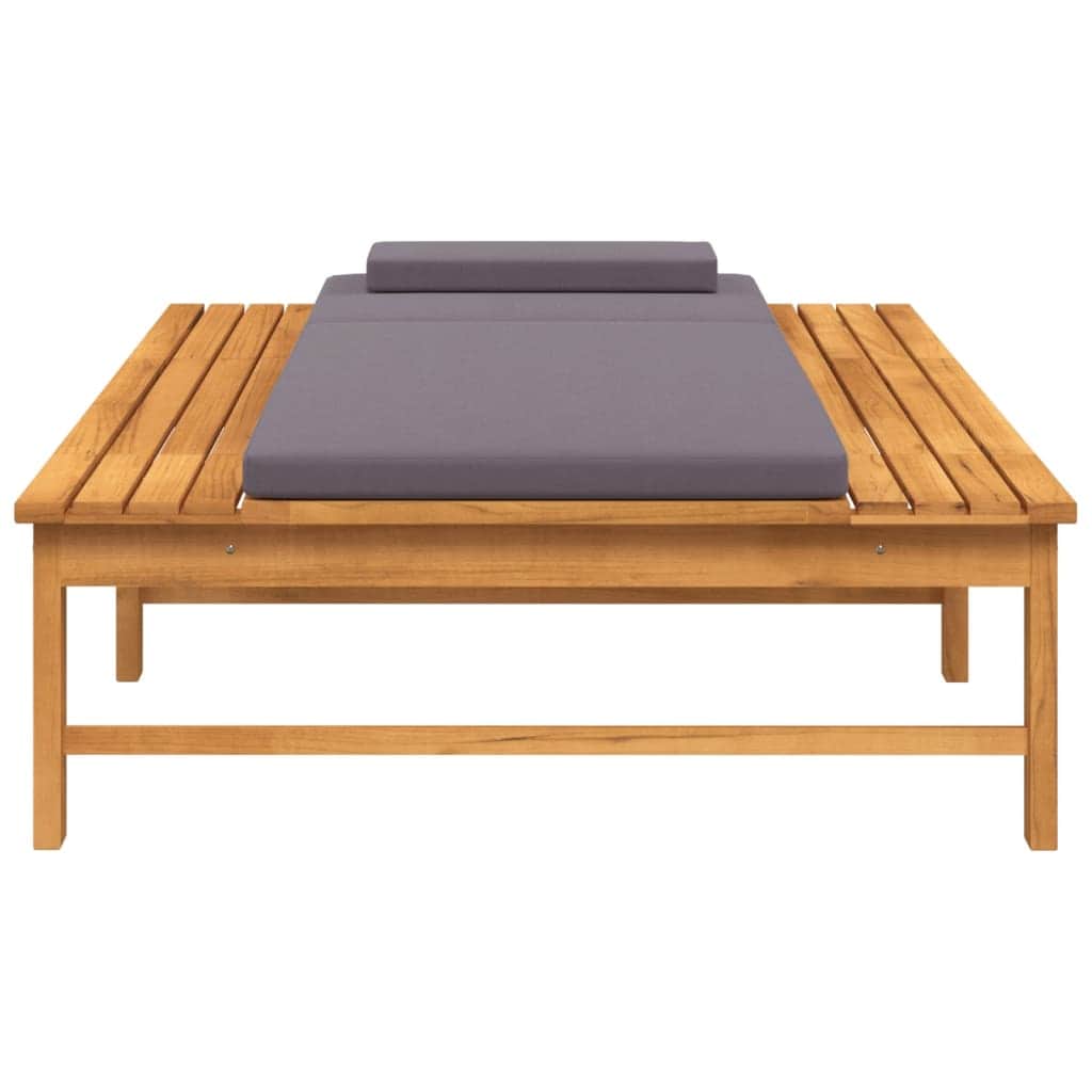 Contemporary Sun Lounger with Dark Grey Relaxing Seating Modern Living
