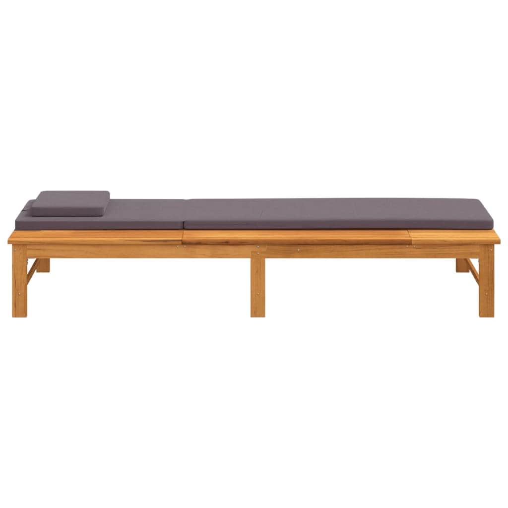 Contemporary Sun Lounger with Dark Grey Relaxing Seating Modern Living