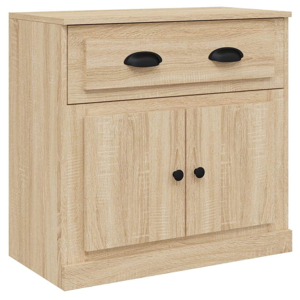 Contemporary Trio of White Engineered Wood Sideboards