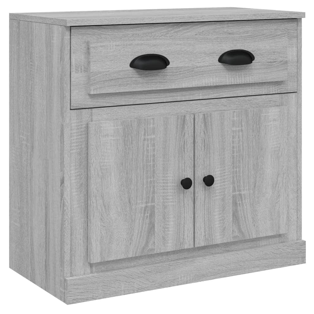 Contemporary Trio of White Engineered Wood Sideboards