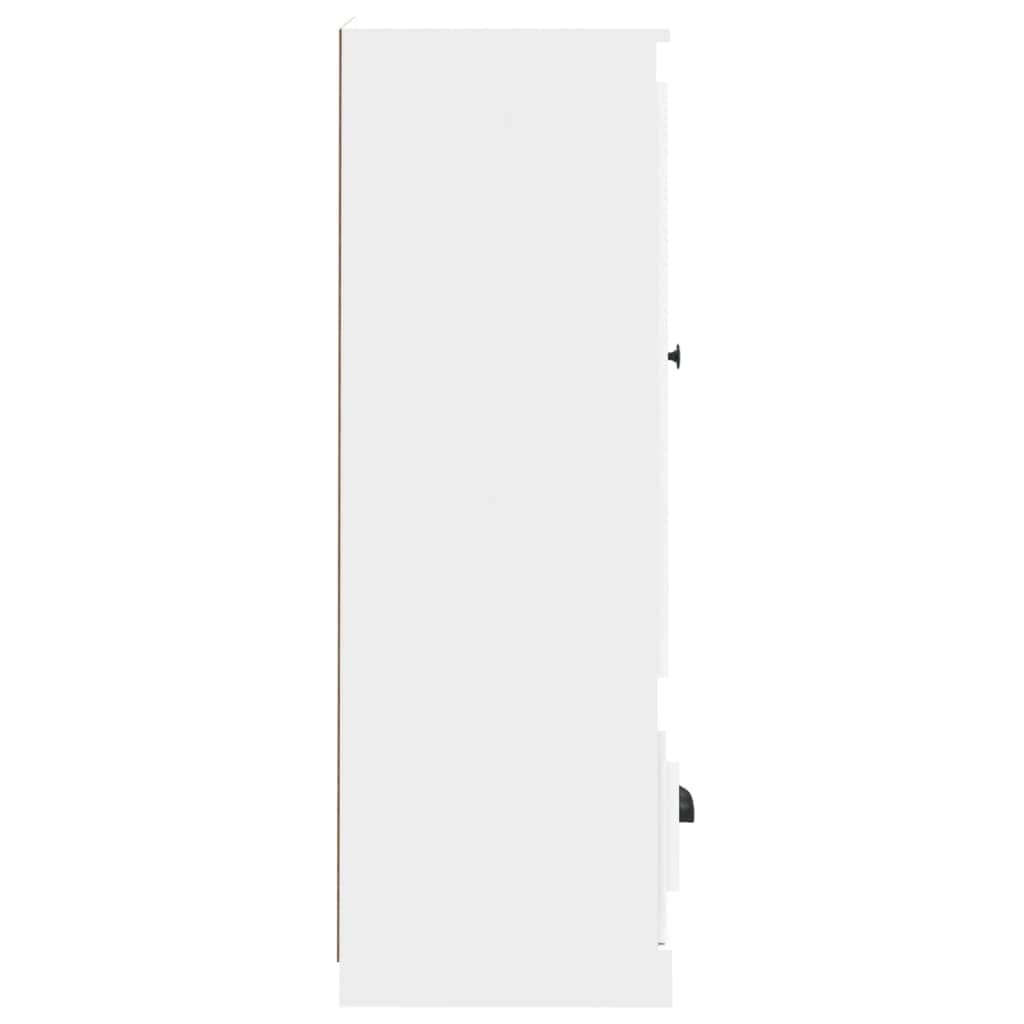 Contemporary White Highboard in Engineered Wood