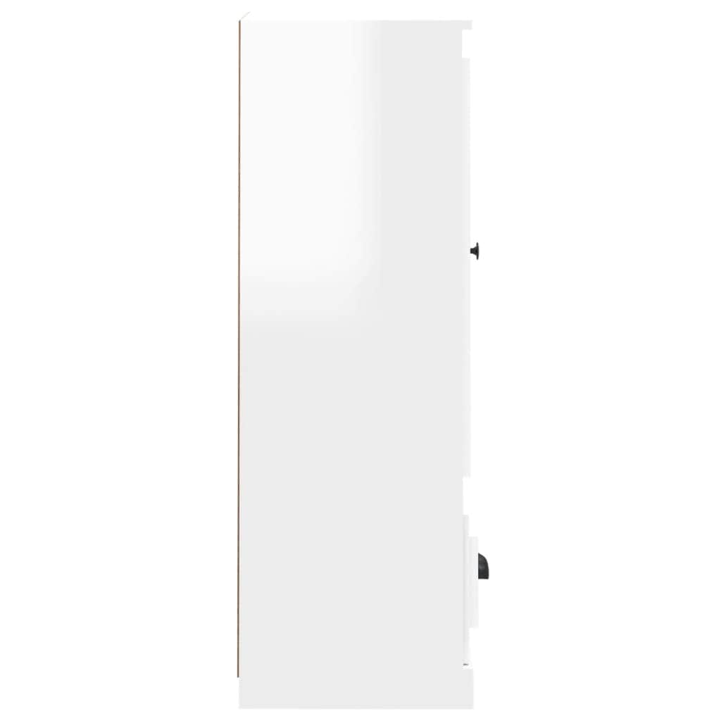Contemporary White Highboard in Engineered Wood