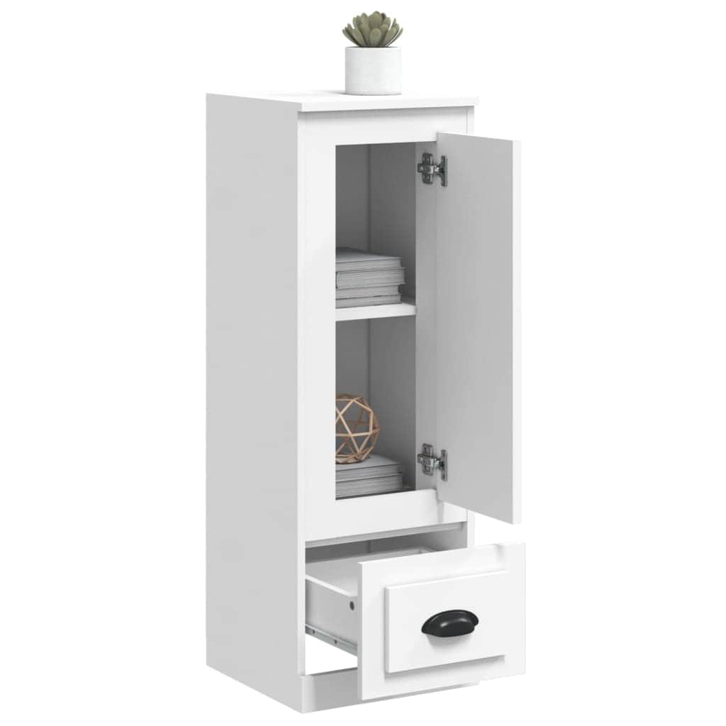 Contemporary White Highboard in Engineered Wood