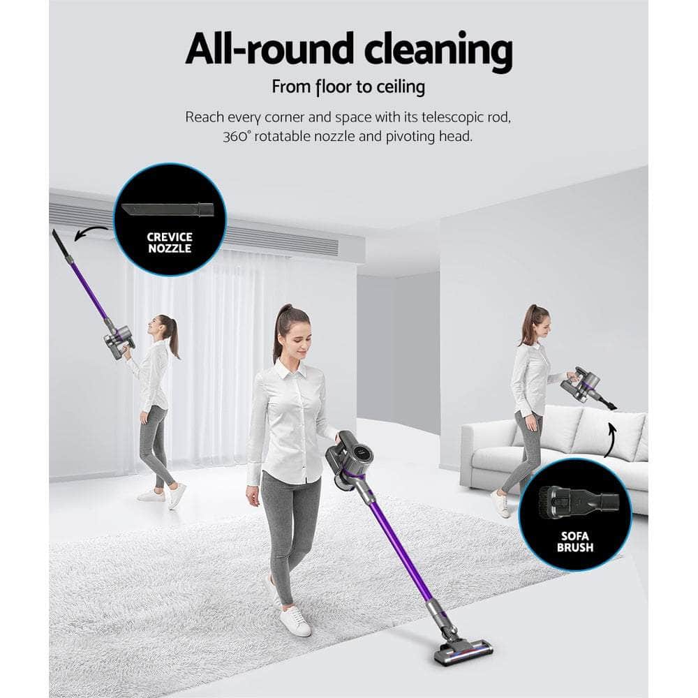 Cordless Devanti Vacuum Cleaner - 120W Purple