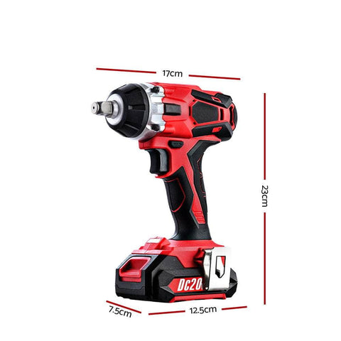 Cordless Impact Wrench 20V Lithium-Ion Battery Rattle Gun Sockets