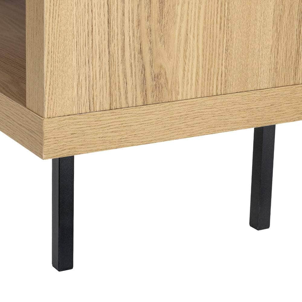 Corner Entertainment Unit Tv Cabinet Display Storage Shelf Wooden Pine