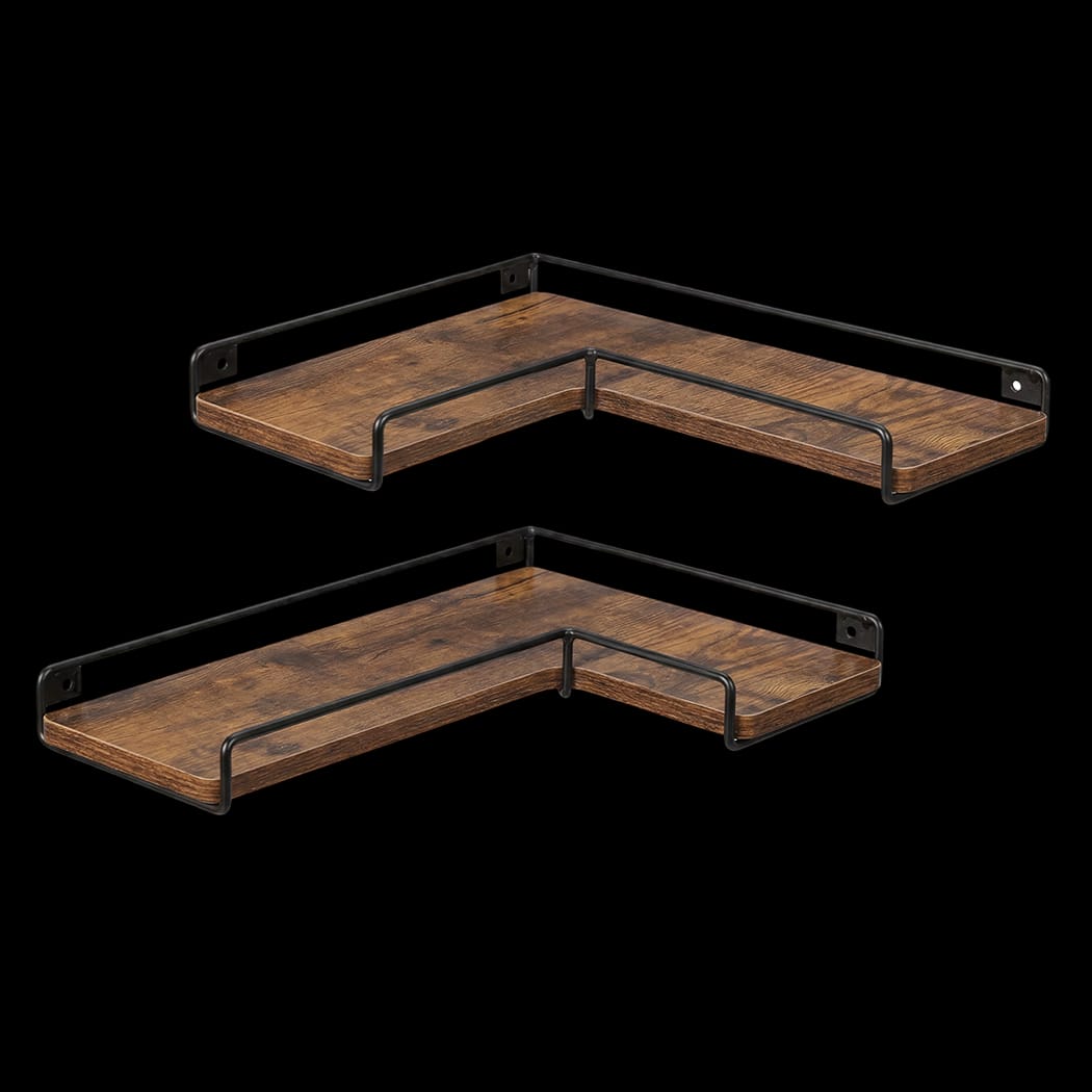 Corner Floating Wall Shelves Set 2 Industrial | Simpledeals
