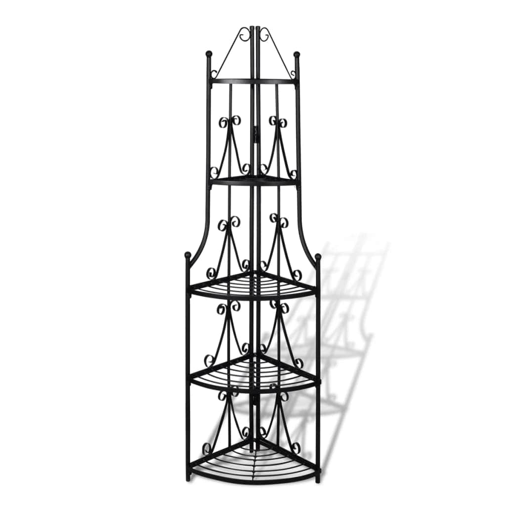 Corner Plant Rack Black - Simple deals