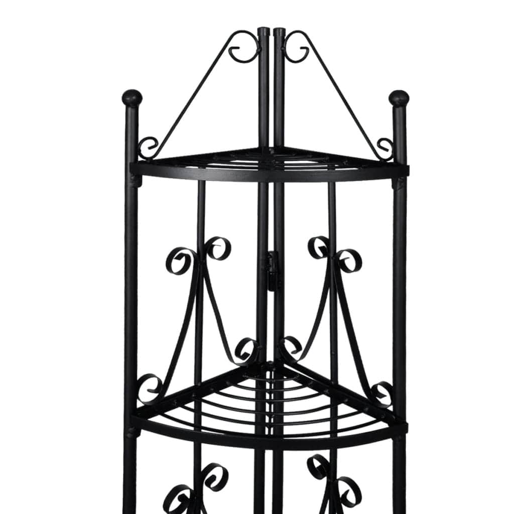 Corner Plant Rack Black - Simple deals