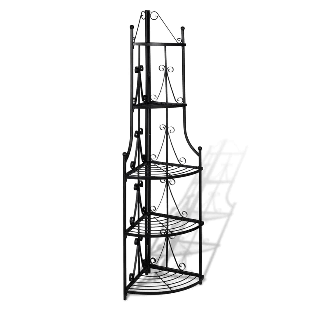 Corner Plant Rack Black - Simple deals