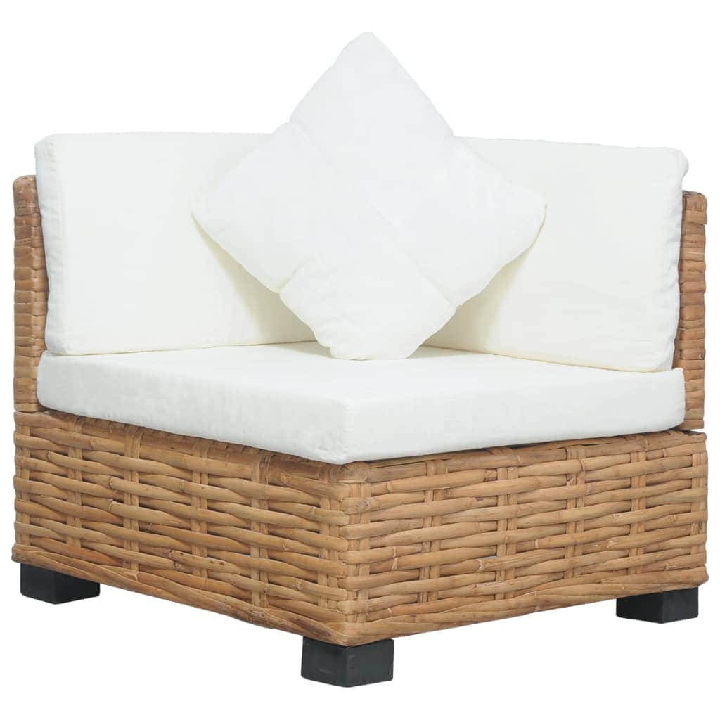 Corner Sofa with Cushions Natural