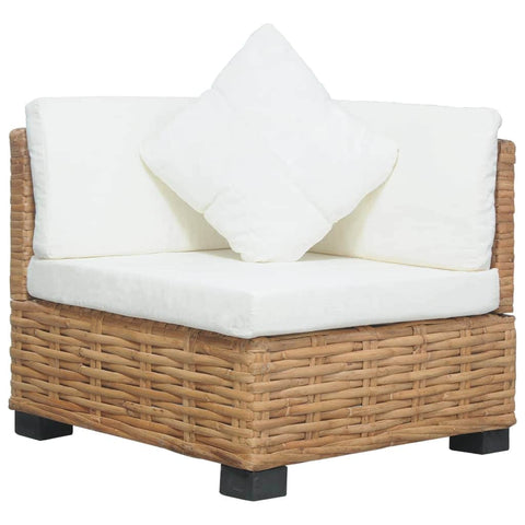 Corner Sofa with Cushions Natural