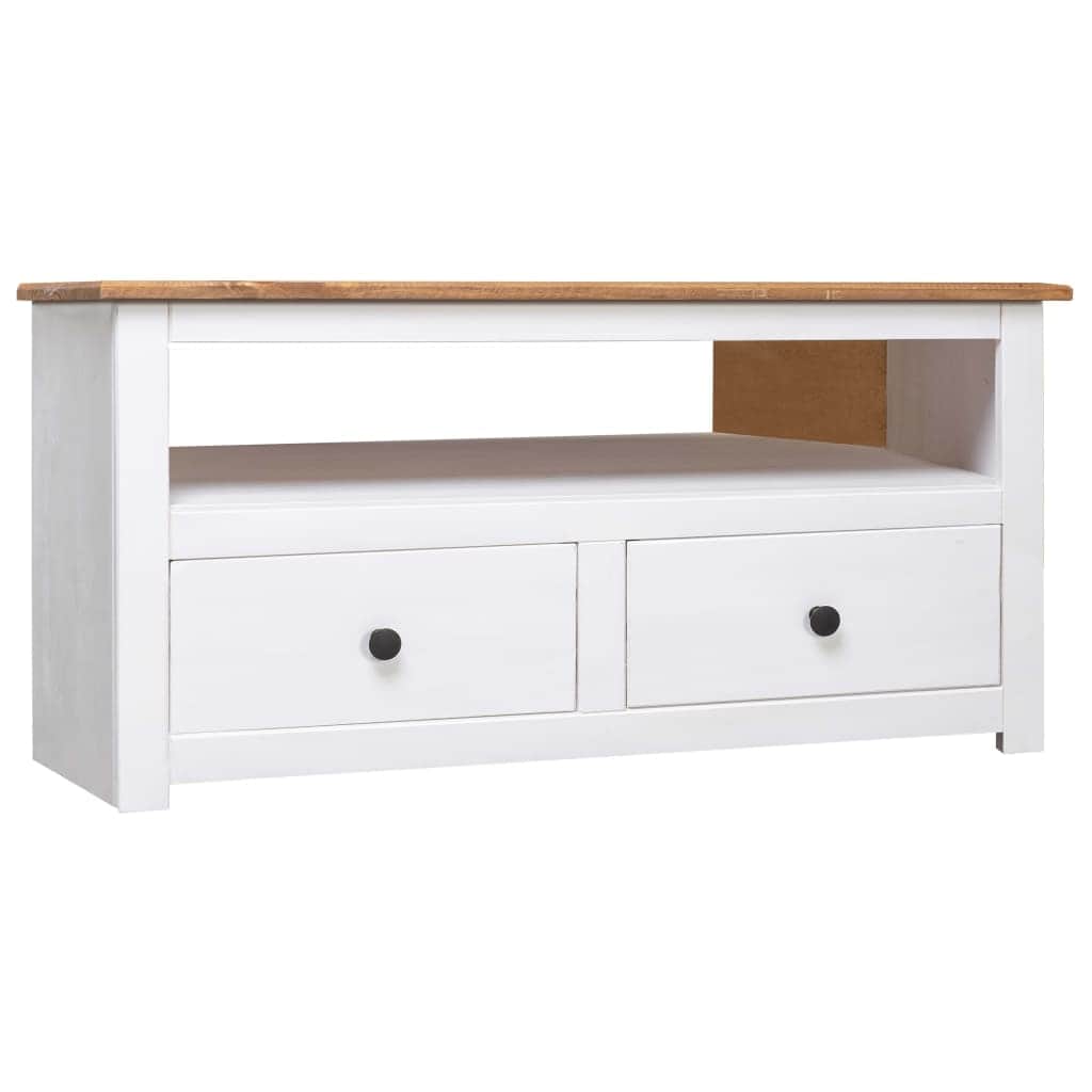 Corner Tv Cabinet White Solid Pine Panama Range