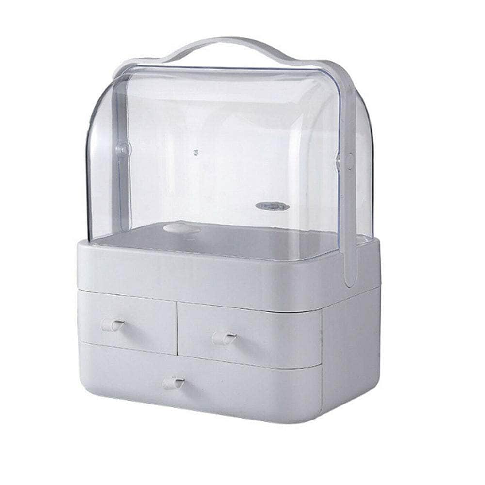 Cosmetics Storage Boxes Jewelry Case White-Pink