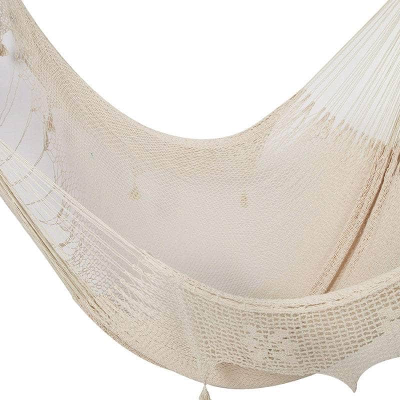 Cotton Hammock With Crocheted Tassels - King Size Marble