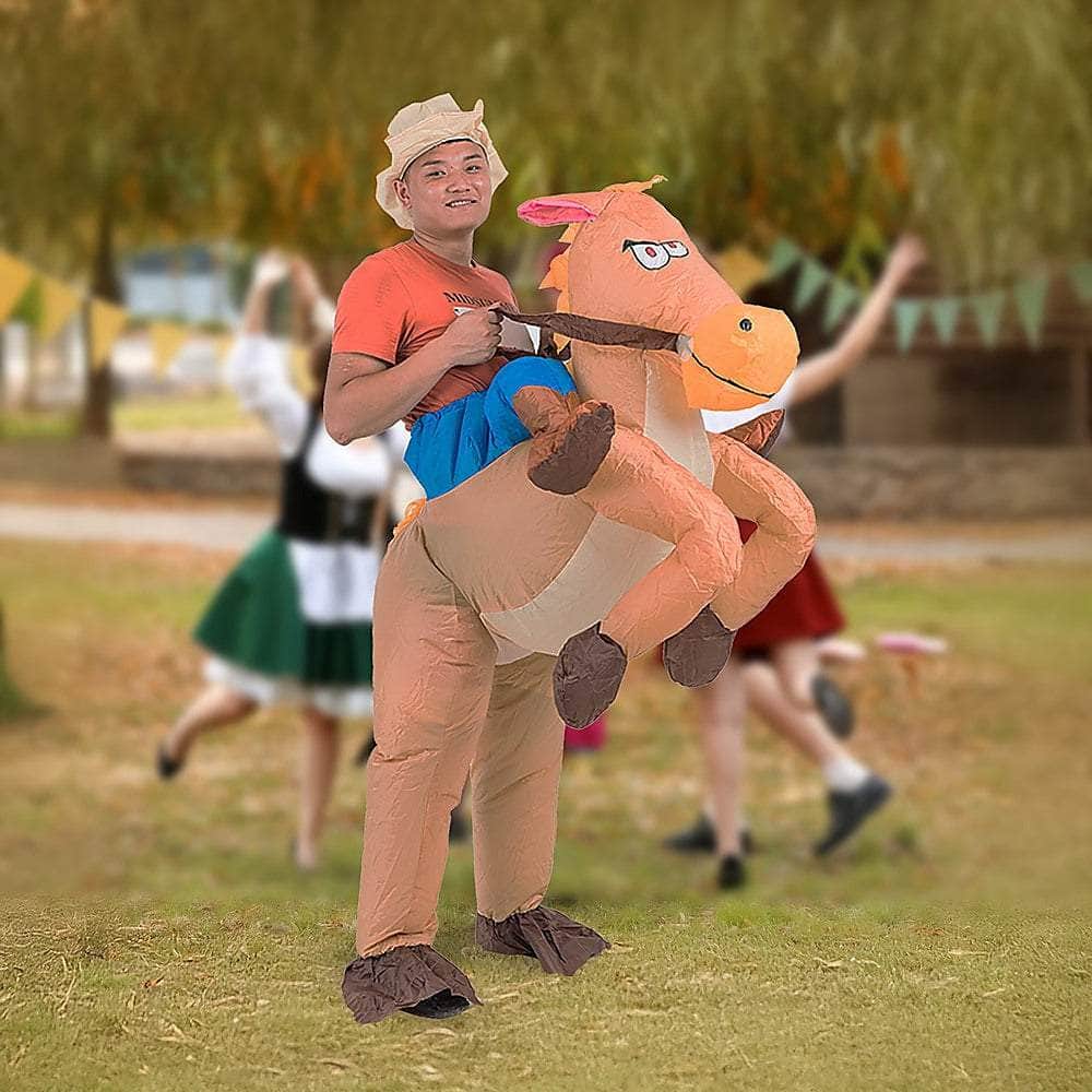 Cowboy Fancy Dress Inflatable Suit -Fan Operated Costume