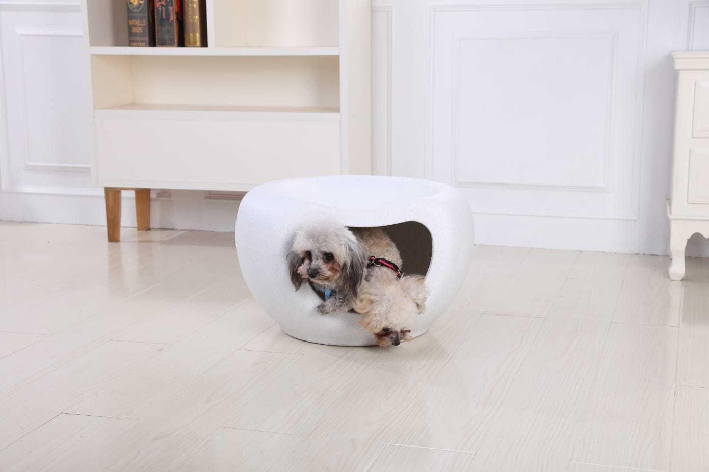 Cat Kitten Bed Cave Small Dog House Kennel Plastic Pet Pod Bedding Igloo White | Cozy Comfortable