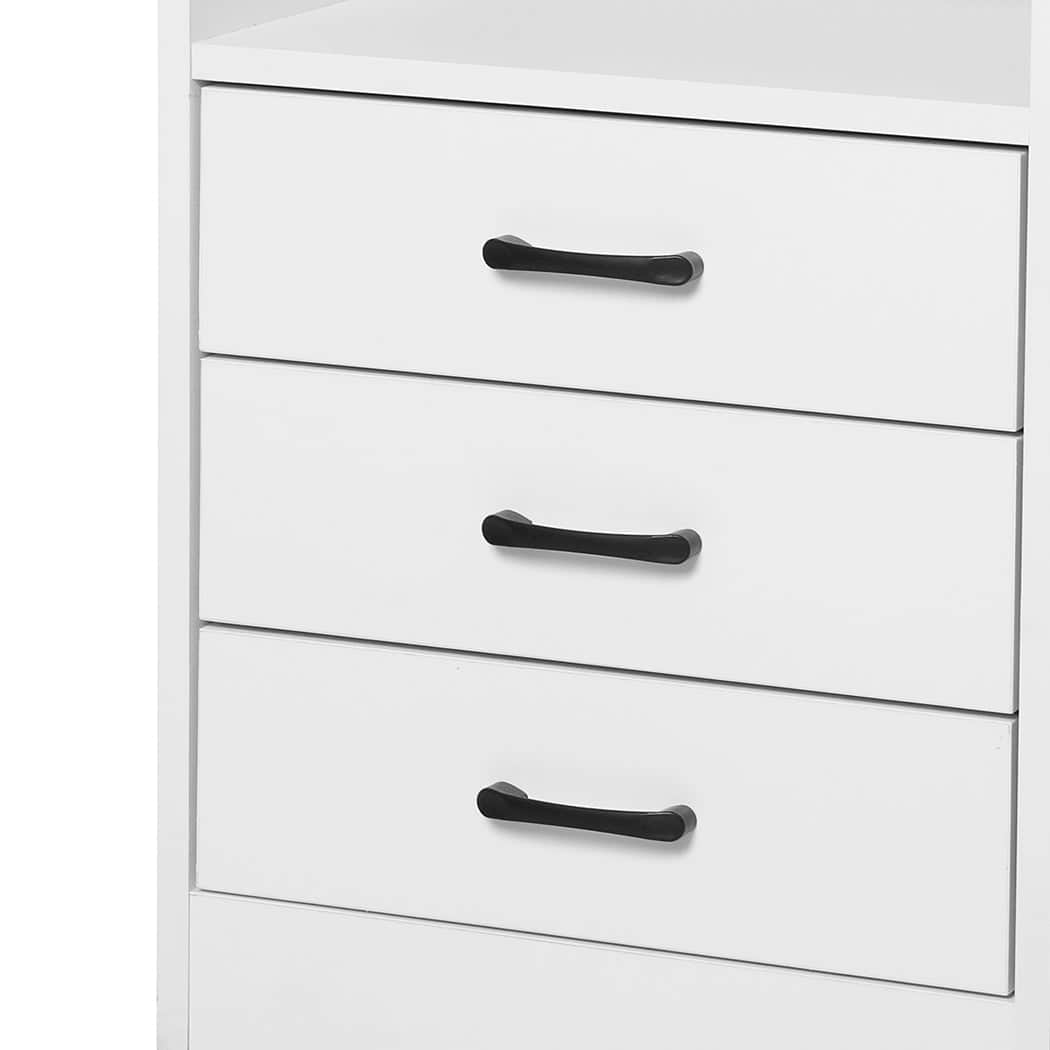 Cozy Bedside Table USB Charger Outlet LED White  Premium Quality