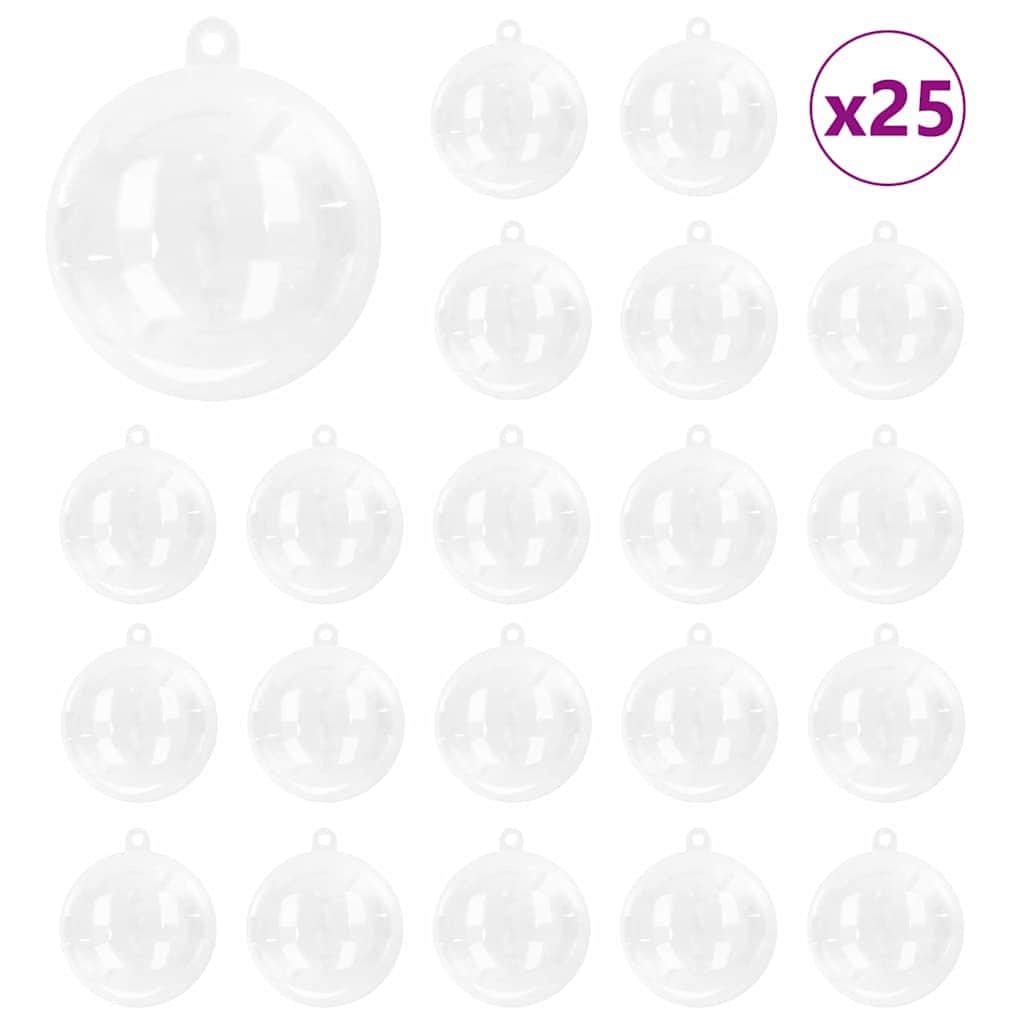 Cozy Christmas Bauble Set 25 pcs Transparent 10cm - High Quality Build