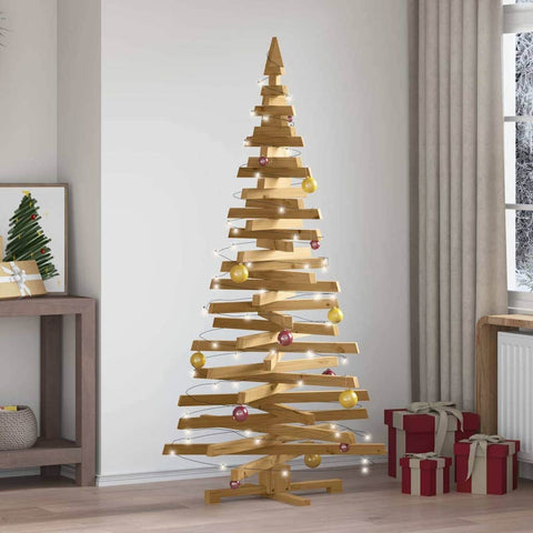 Cozy Christmas Trees with Stand Brown 180cm Solid pine wood - Designer