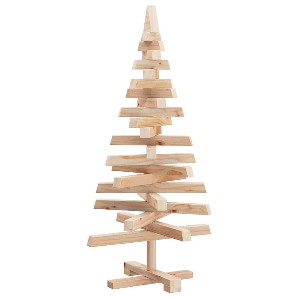 Cozy Christmas Trees with Stand Natural 90cm Solid pine wood - High