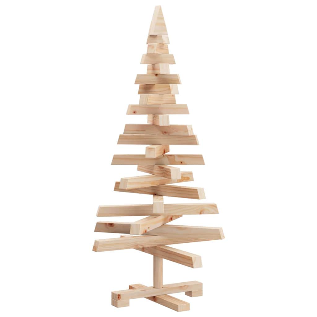 Cozy Christmas Trees with Stand Natural 90cm Solid pine wood - High