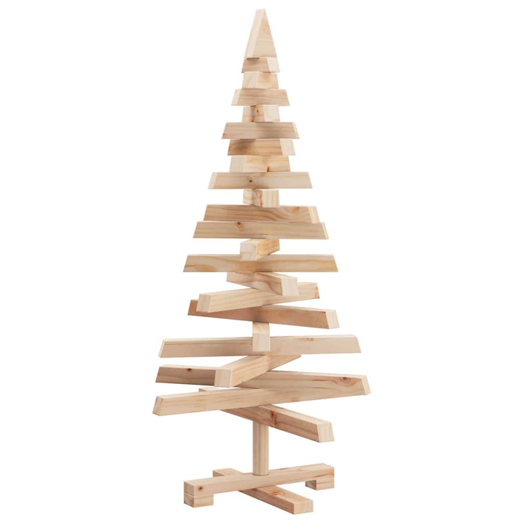 Cozy Christmas Trees with Stand Natural 90cm Solid pine wood - High