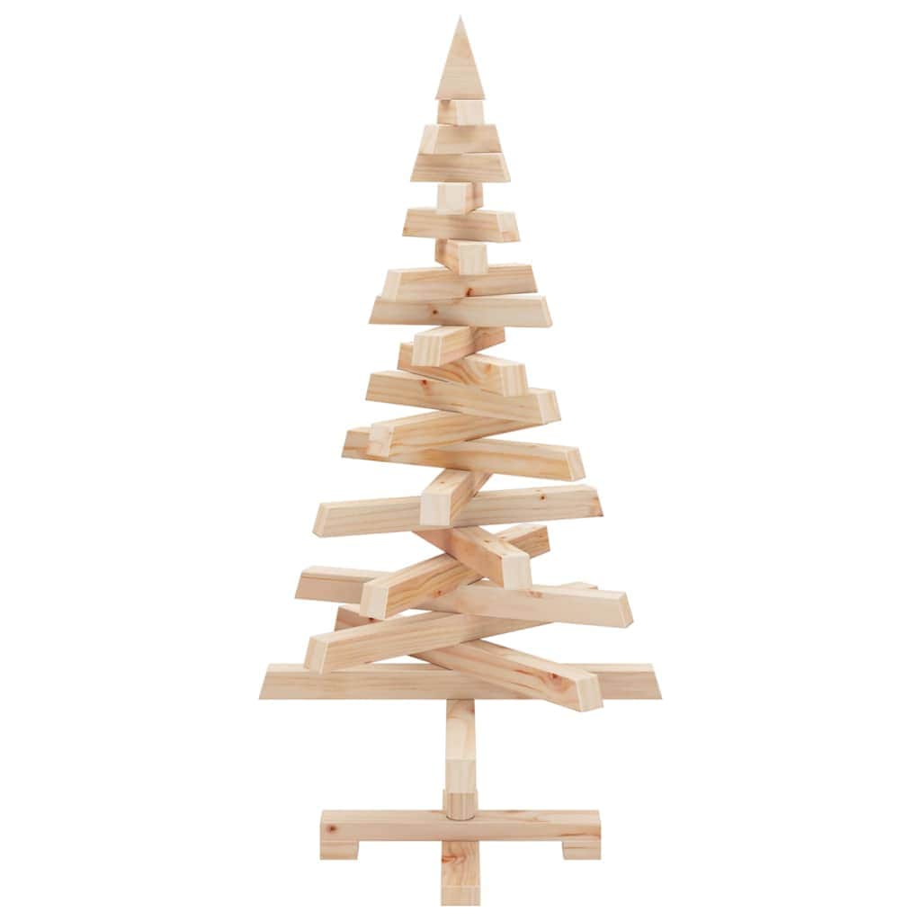 Cozy Christmas Trees with Stand Natural 90cm Solid pine wood - High