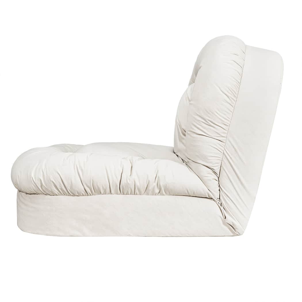 Cozy Convertible Lounge Floor Sofa Bed  Wood Finish Classic