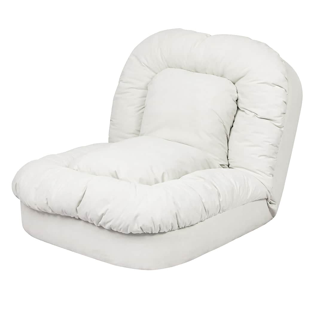 Cozy Convertible Lounge Floor Sofa Bed  Wood Finish Classic