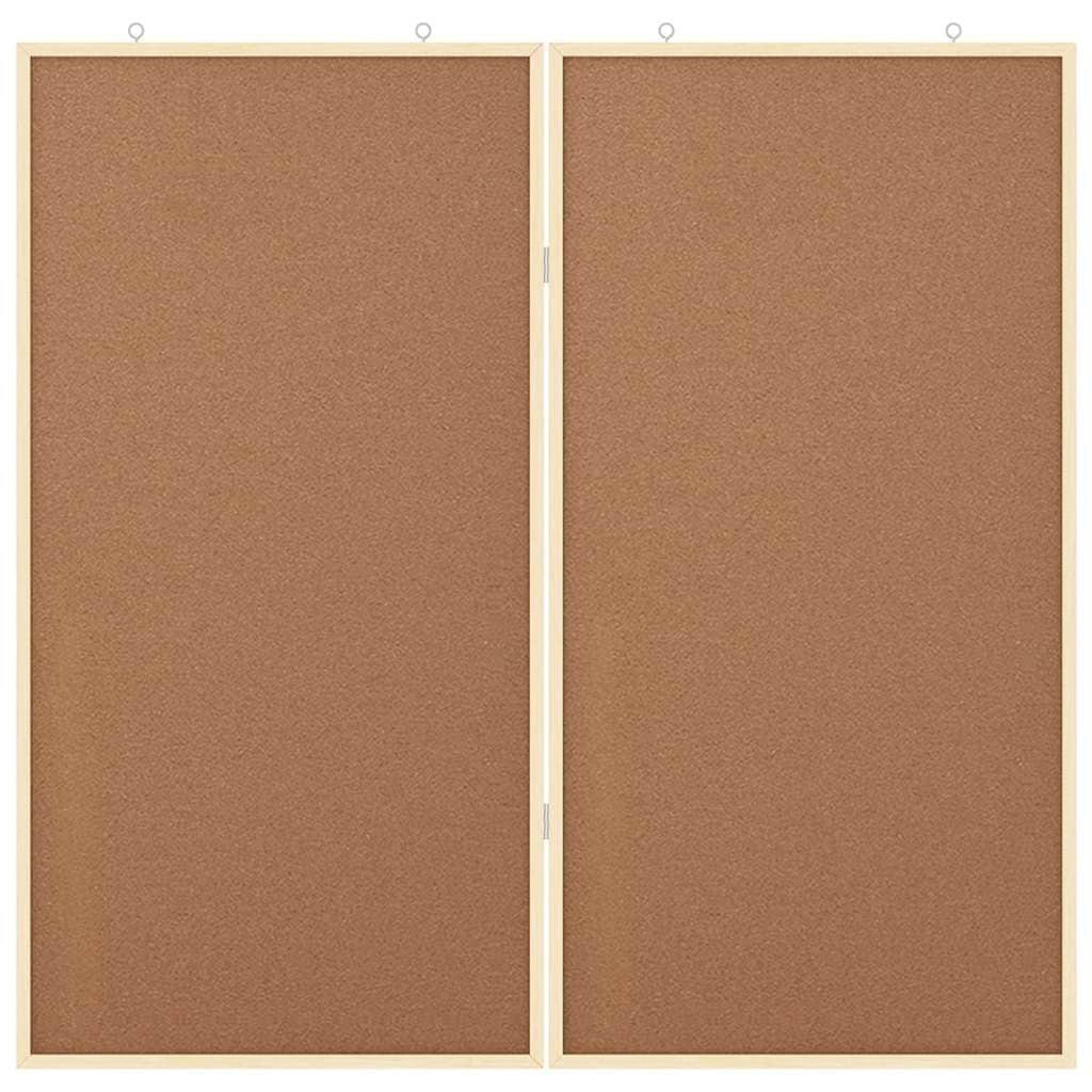 1vty - Cozy Cork Board Folding Brown Solid pine wood - Home Dacor Essential
