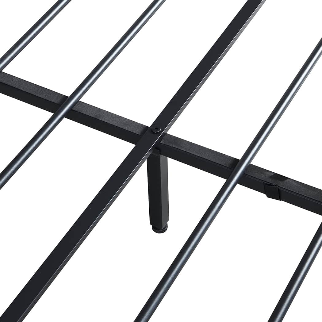 Cozy Double Bed Frame with Storage Headboard RGB LED  Easy Assembly