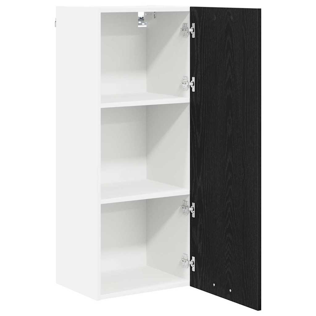Wood finish - Cozy Hanging Cabinet Riga Black Oak Engineered Wood - Home Dacor