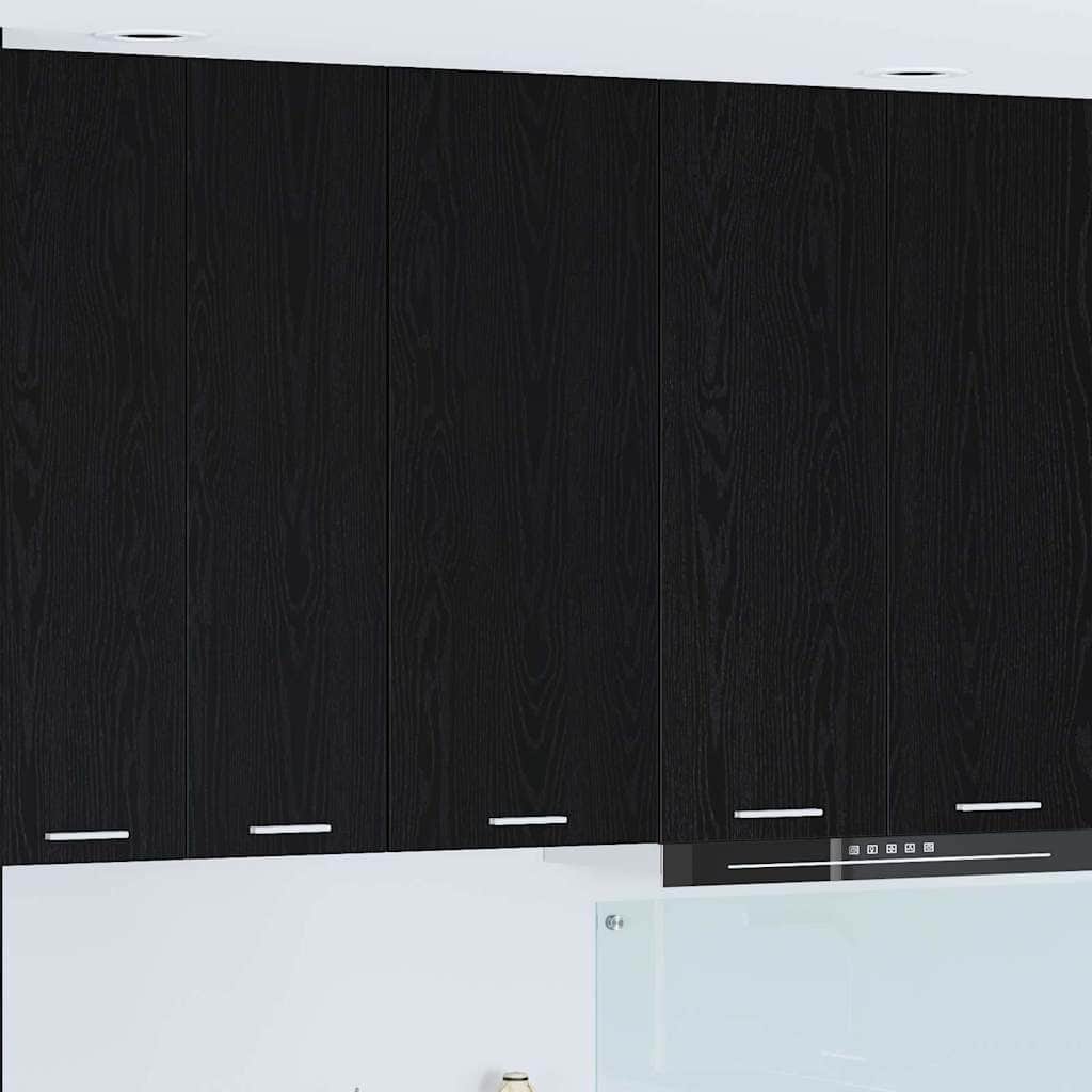 Cozy Hanging Cabinet Riga Black Oak Engineered Wood - Home Dacor