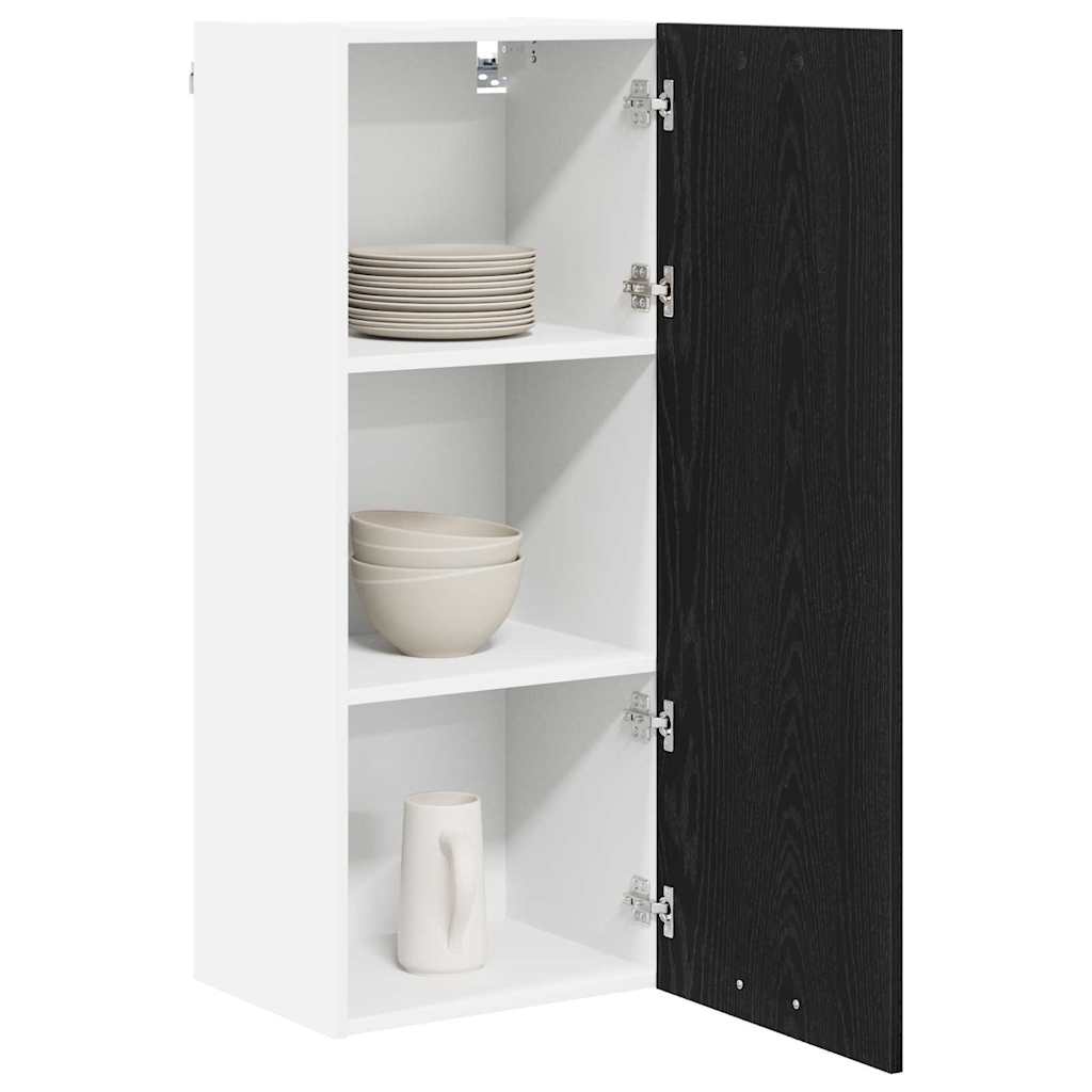 Cozy Hanging Cabinet Riga Black Oak Engineered Wood - Home Dacor