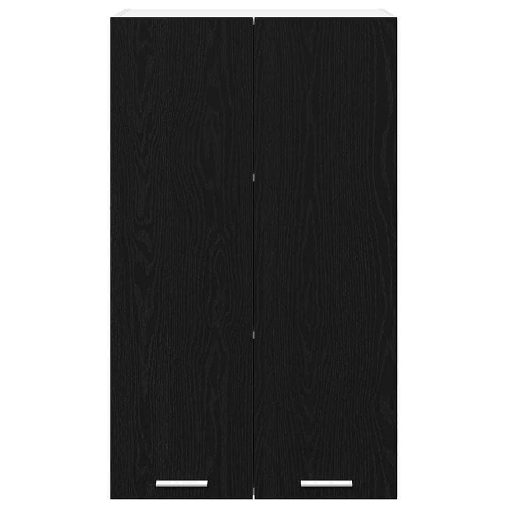 Cozy Hanging Cabinet Riga Black Oak Engineered Wood - Sleek Modern
