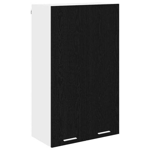 Cozy Hanging Cabinet Riga Black Oak Engineered Wood - Sleek Modern