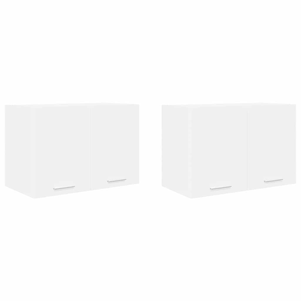 2 Pcs - Cozy Hanging Cabinet with Shelf Riga 2 pcs White - Durable