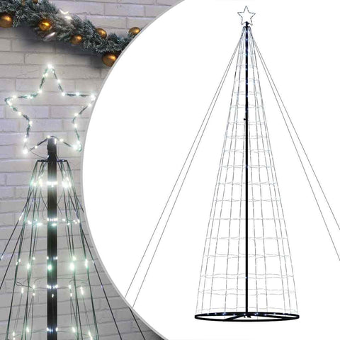 Cozy LED Christmas Tree Cool White Iron - Comfortable Design