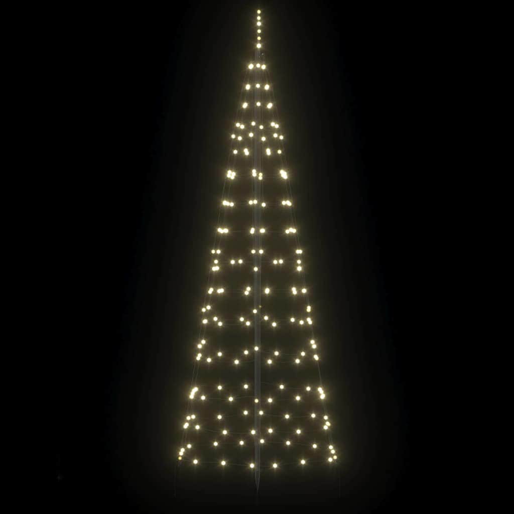 Cozy LED Christmas Tree with Ground Spikes Warm White 250cm Iron - Designer