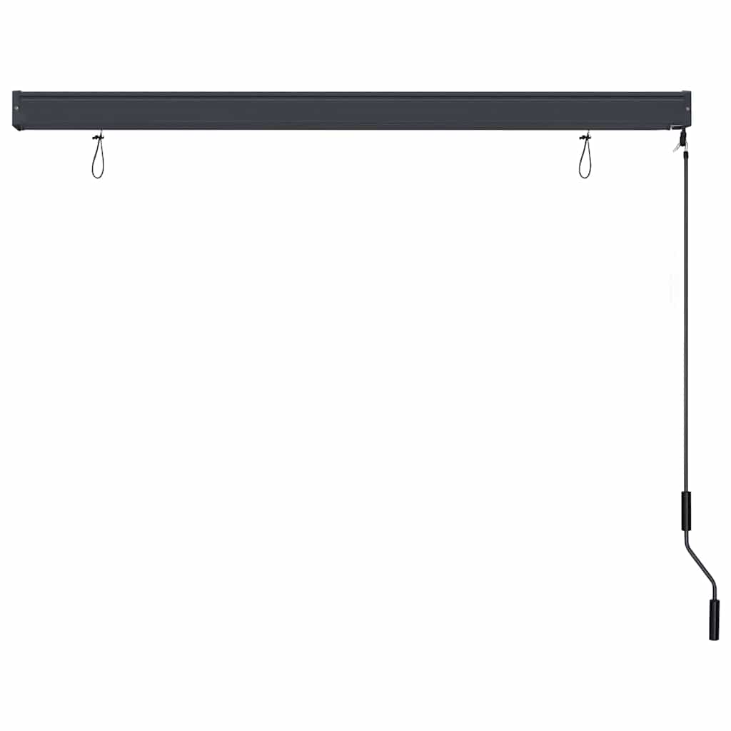 Cozy Outdoor Roller Blind Striped Anthracite Fabric - Premium Comfort | 1vty