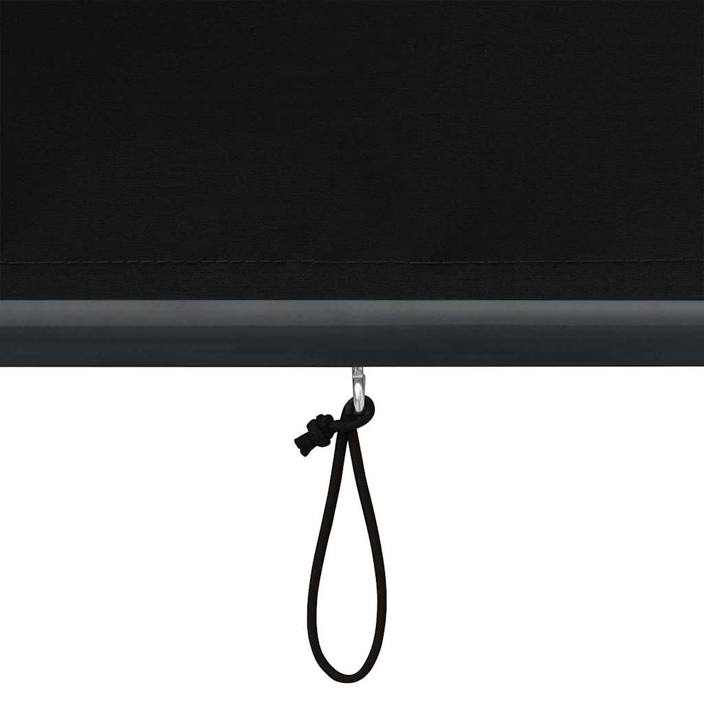 Cozy Outdoor Roller Blind Striped Anthracite Fabric - Premium Comfort | Fabric finish