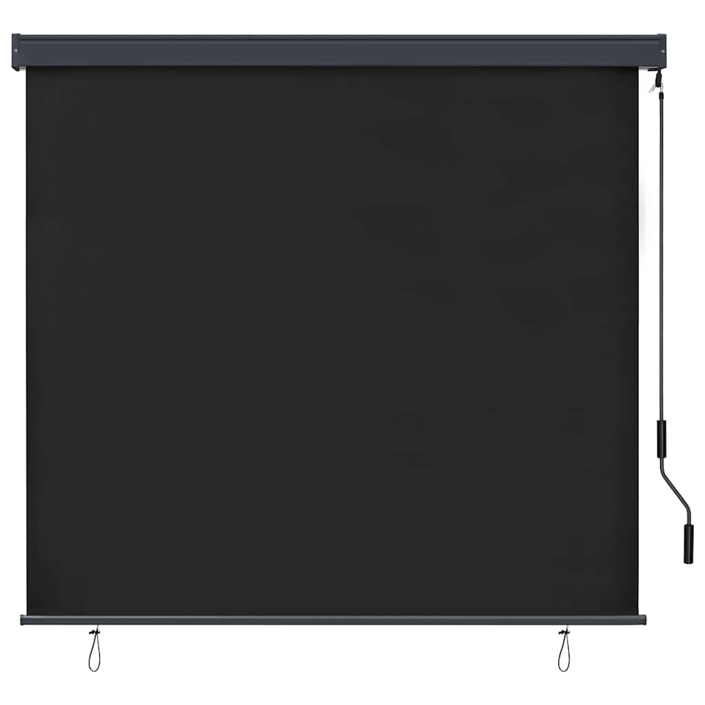 Fabric finish - Cozy Outdoor Roller Blind Striped Anthracite Fabric - Premium Comfort