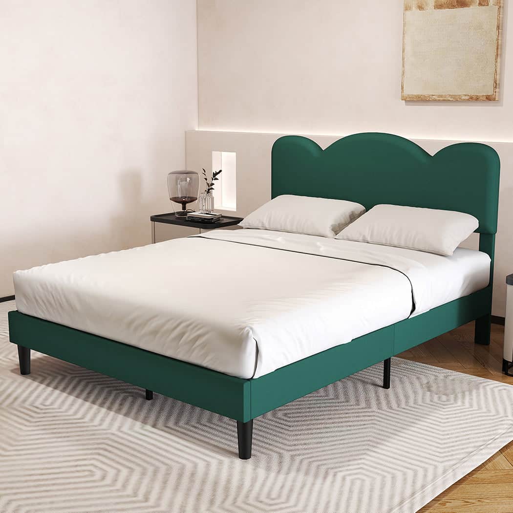 Cozy Queen Bed Frame Adjustable Headboard Mattress  Premium Quality