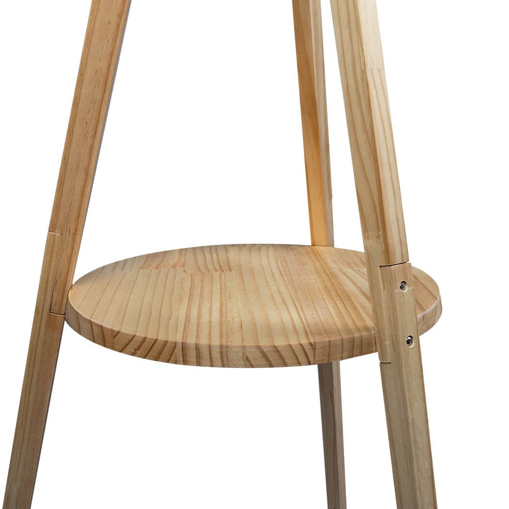 Cozy Tripod Floor Lamp with Shelf  Foldable Function Classic