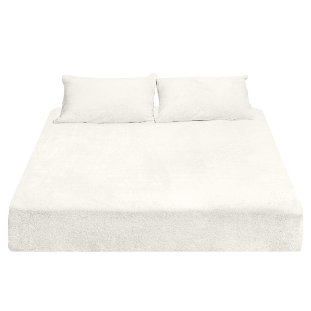 Cozy Winter Bedding: Flannel Fitted Bed Sheet Set with Pillowcase